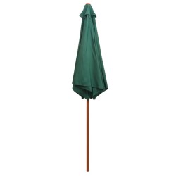 Parasol avec poteau en bois 270 x 270 cm Vert 552819552819