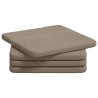 Coussins de siège 4 pcs Taupe 40 x 40 x 3 cm 552820552820