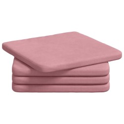 Coussins de siège 4 pcs Rose 40 x 40 x 3 cm Velours 552821552821