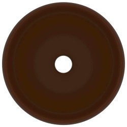 Lavabo rond de luxe Marron foncé mat 40x15 cm Céramique 552822552822