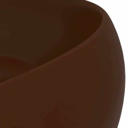 Lavabo rond de luxe Marron foncé mat 40x15 cm Céramique 552822552822