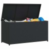 Boîte de rangement de jardin noir 120x50x60 cm résine tressée 552824552824