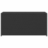 Boîte de rangement de jardin noir 120x50x60 cm résine tressée 552824552824