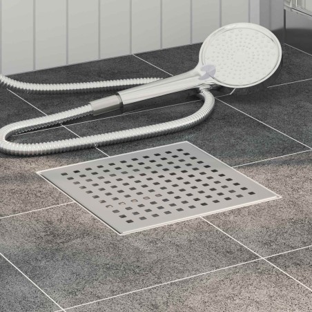 Drain de douche à pois Argenté 20 x 20 cm Acier Inox 304 552825552825