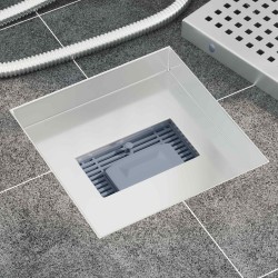 Drain de douche à pois Argenté 20 x 20 cm Acier Inox 304 552825552825