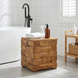 Tabouret de Rangement avec stockage Marron 40 x 40 x 45 cm 552827552827