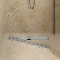 Drain de douche avec couvercle en verre et siphon à 360° 80 cm 552830552830