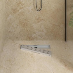 Drain de douche avec couvercle en verre et siphon à 360° 50 cm 552833552833