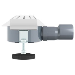 Drain de douche avec couvercle en verre et siphon à 360° 50 cm 552833552833