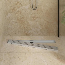 Drain de douche avec couvercle en verre et siphon à 360° 90 cm 552834552834