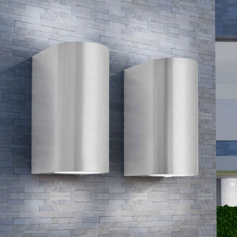 Applique murale LED d'extérieur 2 pièces Ronde vers le bas/haut 552836552836