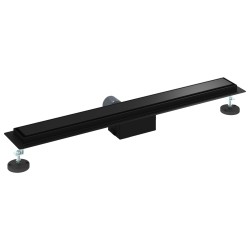 2 en 1 Drain de Douche Noir 80 cm Acier Inox 304 552837552837