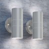 Applique murale LED d'extérieur 2 pcs Acier inoxydable haut bas 552839552839