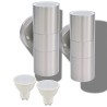 Applique murale LED d'extérieur 2 pcs Acier inoxydable haut bas 552839552839