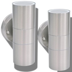 Applique murale LED d'extérieur 2 pcs Acier inoxydable haut bas 552839552839