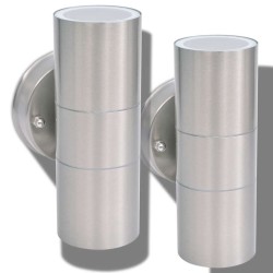 Applique murale LED d'extérieur 2 pcs Acier inoxydable haut bas 552839552839