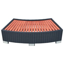 Marche de spa Résine tressée 92 x 45 x 25 cm Noir 552840552840