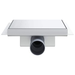 2 en 1 Drain de Douche Argenté 20 x 20 cm Acier Inox 304 552842552842