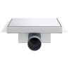 2 en 1 Drain de Douche Argenté 20 x 20 cm Acier Inox 304 552842552842