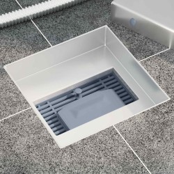 2 en 1 Drain de Douche Argenté 15 x 15 cm Acier Inox 304 552843552843