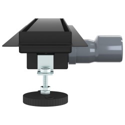 2 en 1 Drain de Douche Noir 50 cm Acier Inox 304 552847552847