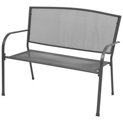 Banc de jardin 108 cm acier et maille anthracite 552848552848