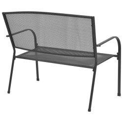 Banc de jardin 108 cm acier et maille anthracite 552848552848