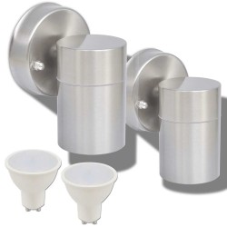 Applique murale LED d'extérieur 2 pcs Acier 552852552852