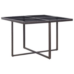 Ensemble à manger d'extérieur avec coussins 9pcs Résine tressée 552857552857