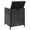 Ensemble à manger d'extérieur 5 pcs Rotin et bois d'acacia Noir 552858552858