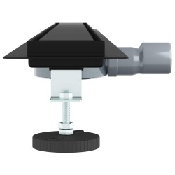 Évacuation de douche 2-en-1 avec siphon à 360° Noir 100 cm 552860552860