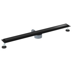 Évacuation de douche 2-en-1 avec siphon à 360° Noir 100 cm 552860552860