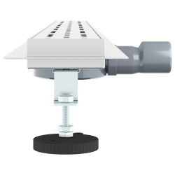 Drain de douche avec couvercle en verre et siphon à 360° 100 cm 552861552861