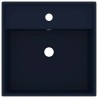 Lavabo carré à trop-plein Bleu foncé mat 41x41 cm Céramique 552862552862