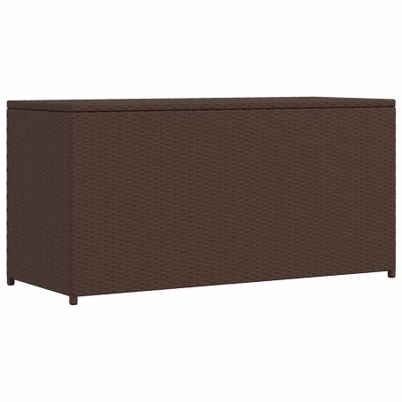 Boîte de rangement de jardin marron 120x50x60 cm résine tressée 552863552863