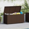 Boîte de rangement de jardin marron 120x50x60 cm résine tressée 552863552863
