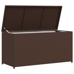 Boîte de rangement de jardin marron 120x50x60 cm résine tressée 552863552863