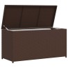 Boîte de rangement de jardin marron 120x50x60 cm résine tressée 552863552863