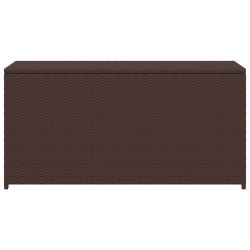 Boîte de rangement de jardin marron 120x50x60 cm résine tressée 552863552863