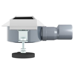 Drain de douche avec couvercle en verre et siphon à 360° 50 cm 552864552864