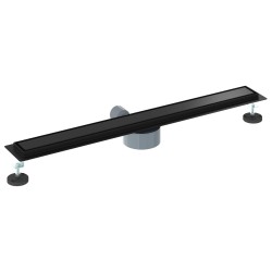 Évacuation de douche 2-en-1 avec siphon à 360° Noir 80 cm 552868552868