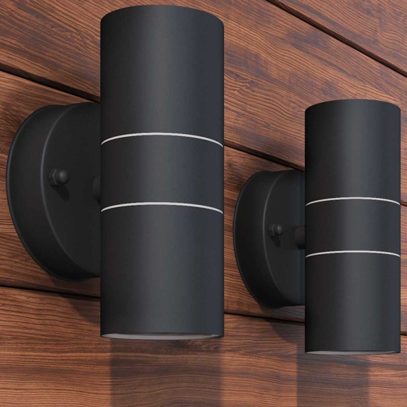 Applique murale LED d'extérieur 2 pcs Acier inoxydable haut bas 552880552880