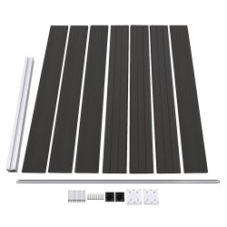 Panneau de clôture WPC 175x146 cm Noir 552908552908