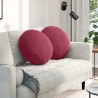 Coussins de siège 2 pcs Bordeaux Ø50 x 19 cm Velours 552911552911