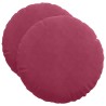 Coussins de siège 2 pcs Bordeaux Ø50 x 19 cm Velours 552911552911