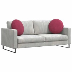 Coussins de siège 2 pcs Bordeaux Ø50 x 19 cm Velours 552911552911
