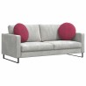 Coussins de siège 2 pcs Bordeaux Ø50 x 19 cm Velours 552911552911