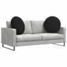 Coussins de siège 2 pcs Noir Ø60 x 21 cm tissu 552912552912