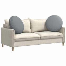 Coussins de siège 2 pcs Gris clair Ø60 x 21 cm tissu 552913552913