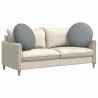 Coussins de siège 2 pcs Gris clair Ø60 x 21 cm tissu 552913552913